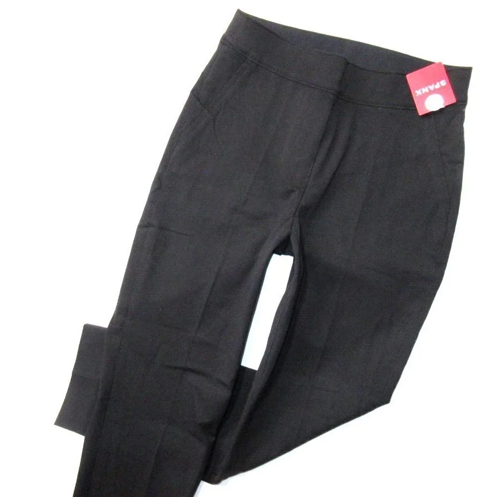 NWT SPANX 20365Q Polished Ankle Slim in Black Pull-on Shaping Crop Pants S